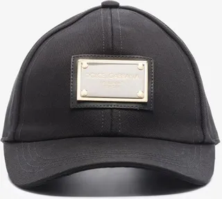 Black Logo Plaque Baseball Cap
