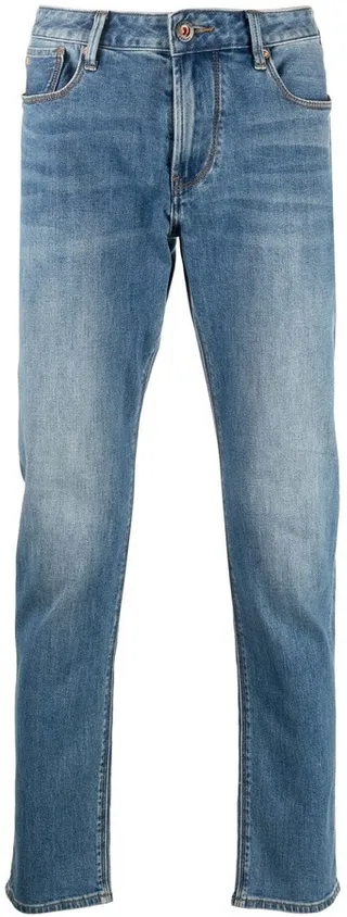 Mid-Rise Tapered Jeans