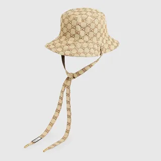 Reversible hat in GG canvas and nylon