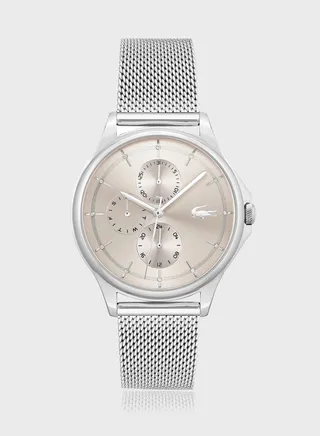 Pleats Mesh Strap Analog Watch