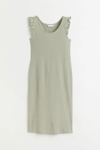 MAMA Ruffle-trimmed Jersey Dress