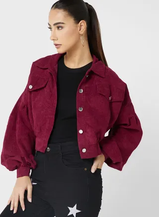 Cropped Cord Jacket