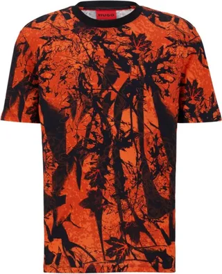 Cotton-jersey T-shirt with seasonal print