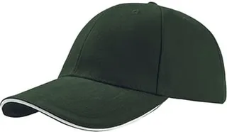 Atlantis Liberty Sandwich Heavy Brush Cotton 6 Panel Cap - Green