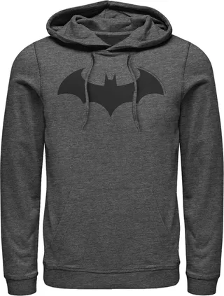Men's Batman Logo Classic Pull Over Hoodie - Charcoal Heather - 3X Large