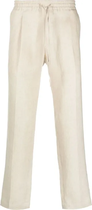 Drawstring-Waist Cropped Trousers