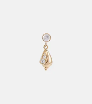 Conque de Diamant 18kt gold single earring with diamond