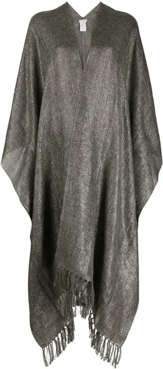 Frayed Hem Cape