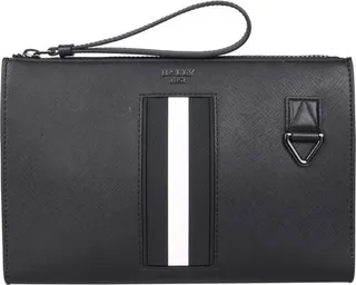 Bally Logo Plaque Wrist Strapped Clutch Bag