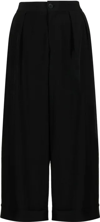 Drop-Crotch Cropped Trousers