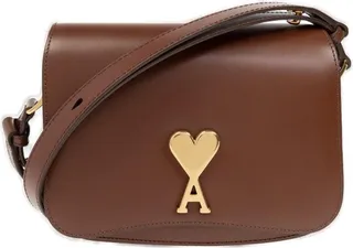 AMI Ami de Coeur Logo Plaque Messenger Bag