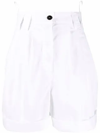 High-Waisted Pleated Shorts