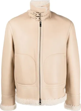 Zip-Up Leather Jacket