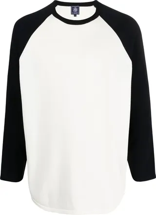 two-tone cotton T-shirt
