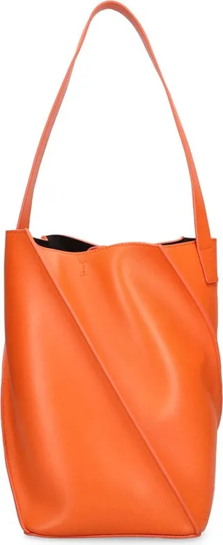 Swirl leather tote bag