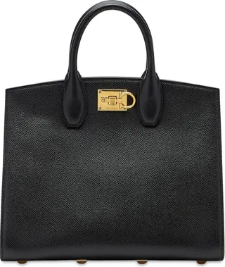 Small The Studio Box leather bag