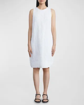Sleeveless Racerback Linen Shift Dress