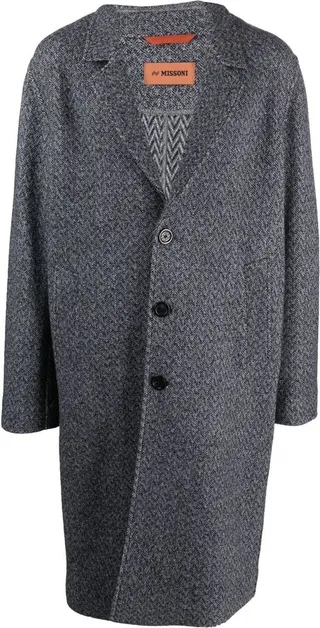 Single-Breasted Wool Coat