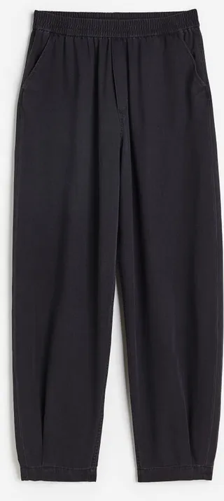 High Waist Woven Joggers