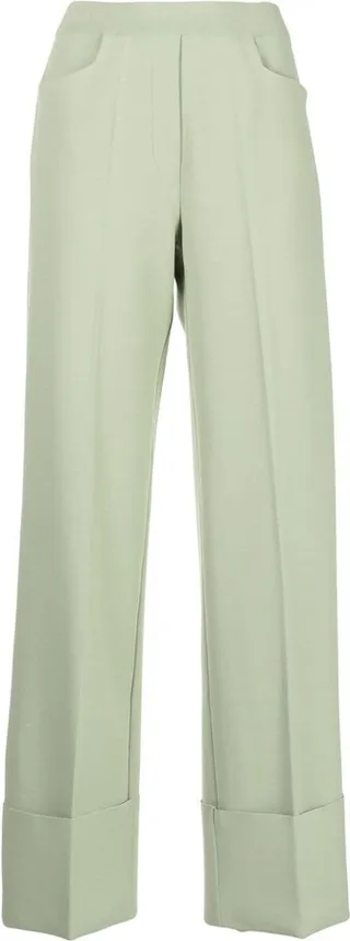 Turn-Up straight-leg trousers