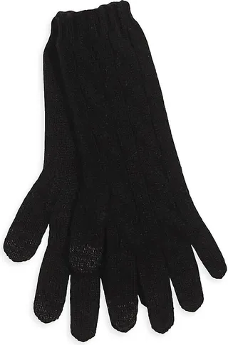 Cable-Knit Cashmere Touch Gloves