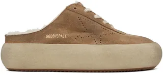 Golden Goose Brown Space-Star Sabot Sneakers