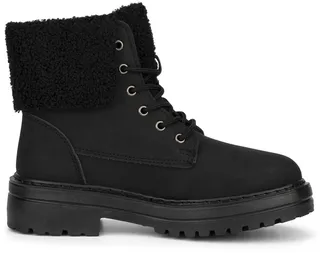 Nicolette Faux Sherpa Combat Boot