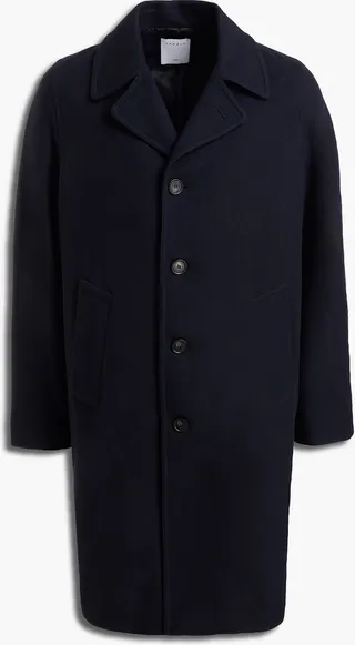 Egg wool-blend felt overcoat