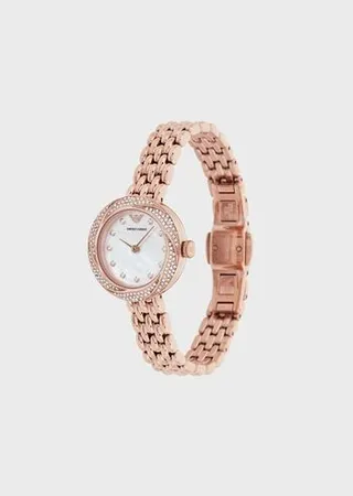 Two-Hand Rose Gold Stainless Steel Watch
