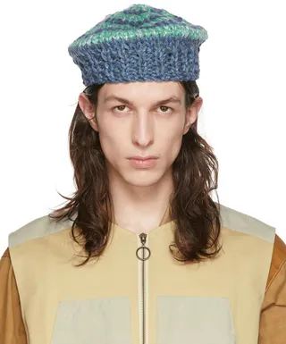 Nicholas Daley Blue & Green Spiral Beret