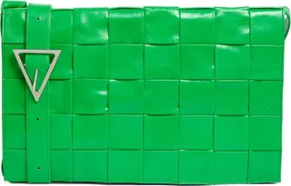 Bottega Veneta Leather Intreccio Cassette Cross-Body Bag