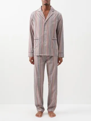 Signature Stripe Cotton-poplin Pyjamas