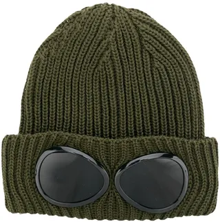 Goggle-Detail Knit Beanie