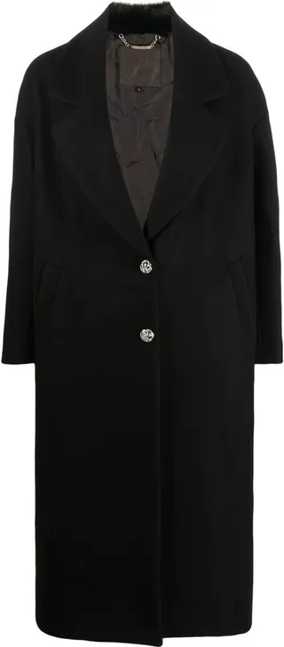 Skull-Print Faux-Fur Coat