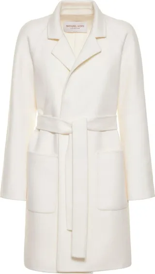 Wool blend belted coat