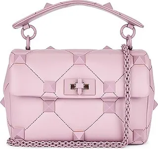 Valentino Garavani Medium Roman Stud Shoulder Bag in Lavender