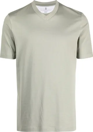 V-neck cotton T-shirt