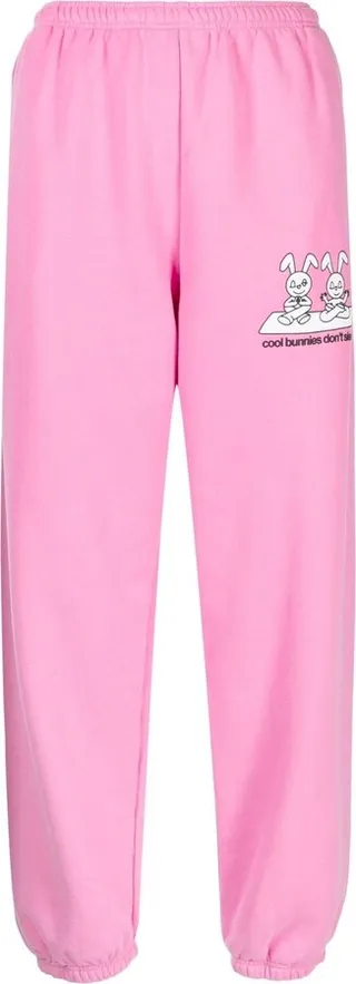 Bunny-Print Track Pants