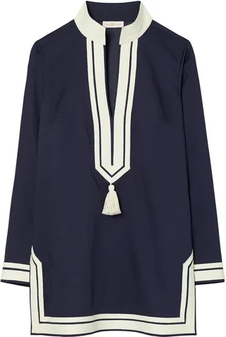 Colour-Block Cotton Tunic