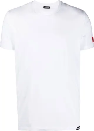 logo-patch sleeve T-shirt