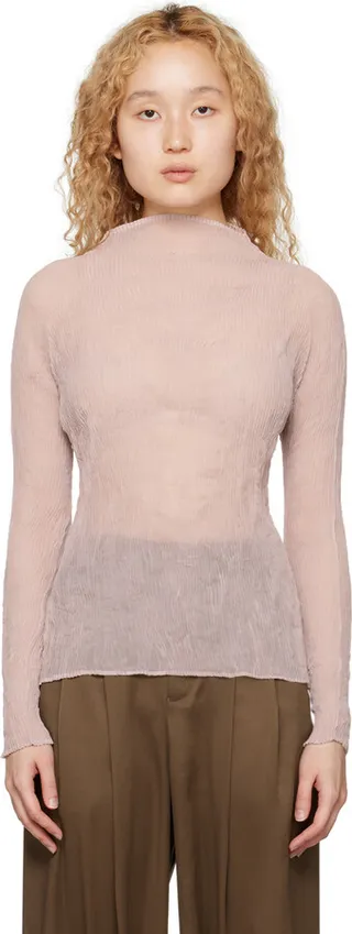 Issey Miyake Pink Twist 1 Turtleneck