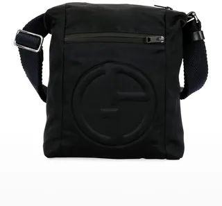 Men's Logo-Embossed Crossbody Bag