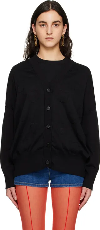 Moschino Black Teddy Cardigan