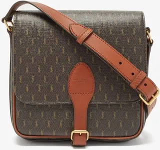 Ysl-jacquard Coated Canvas Cross-body Bag