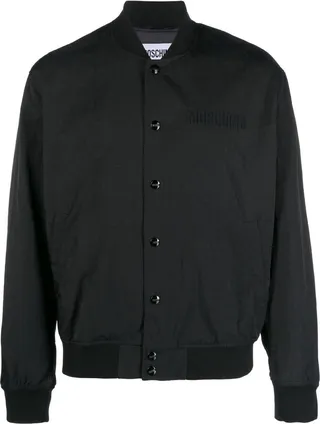 Embroidered-Logo Bomber Jacket