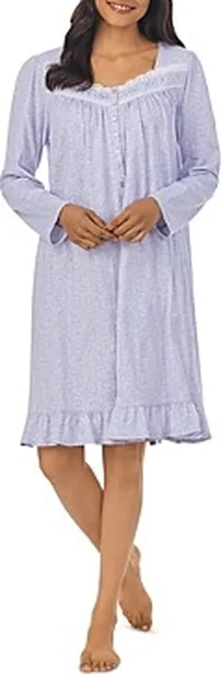 Eileen West Short Shirred Cotton Jersey Nightgown