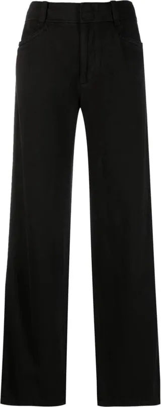 High-Waist Straight-Leg Trousers