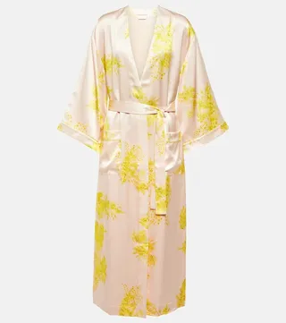 Imperial floral silk robe