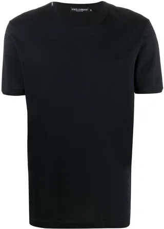 logo label crew neck T-shirt
