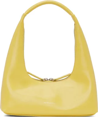 Marge Sherwood Yellow Crinkled Shoulder Bag